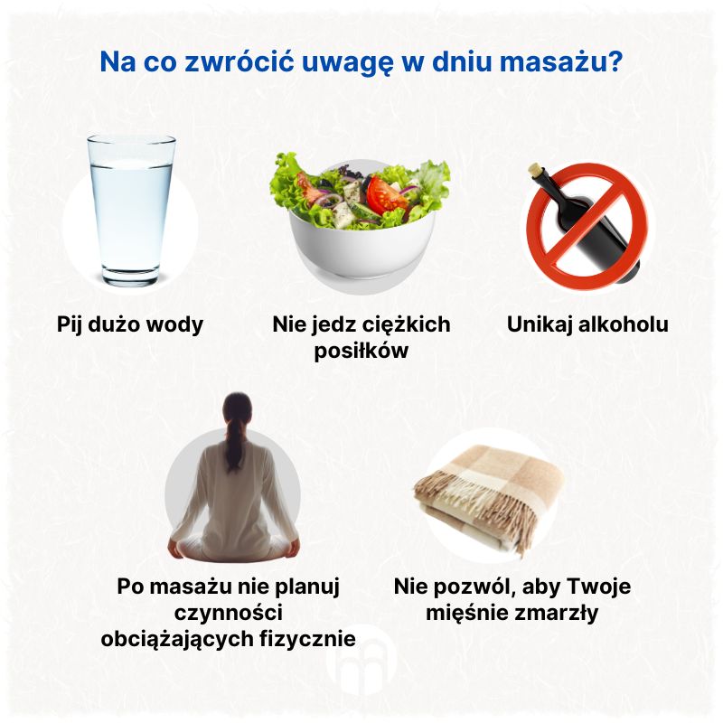 (Polština) Co dodržovat v den masáže
